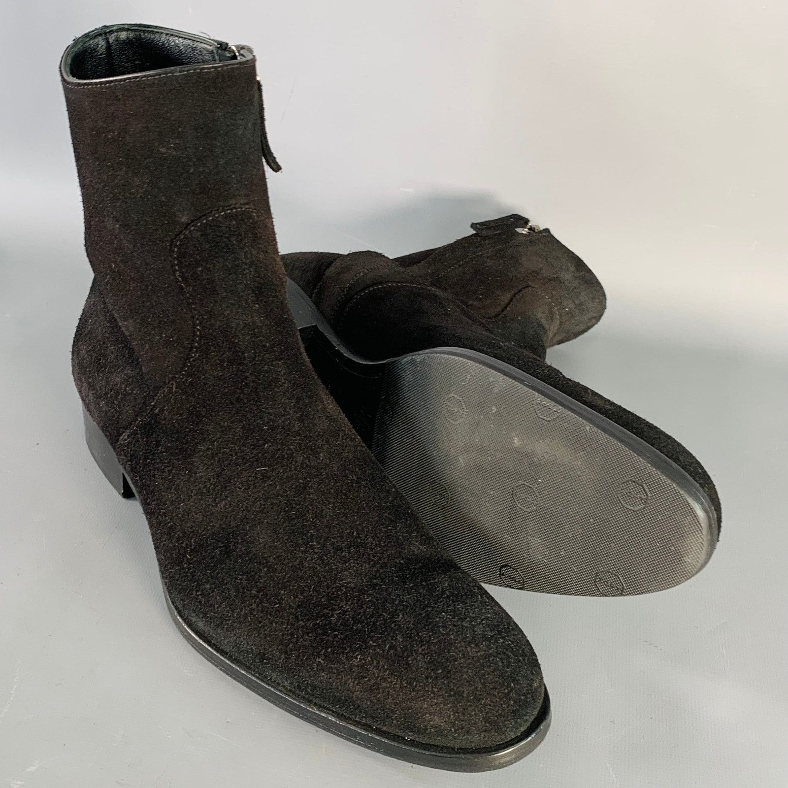 Mr. Hare MR. HARE Size 8.5 Trane Black Suede Side Zipper Ankle Boots Size US 8.5 / EU 41-42 - 5 Thumbnail