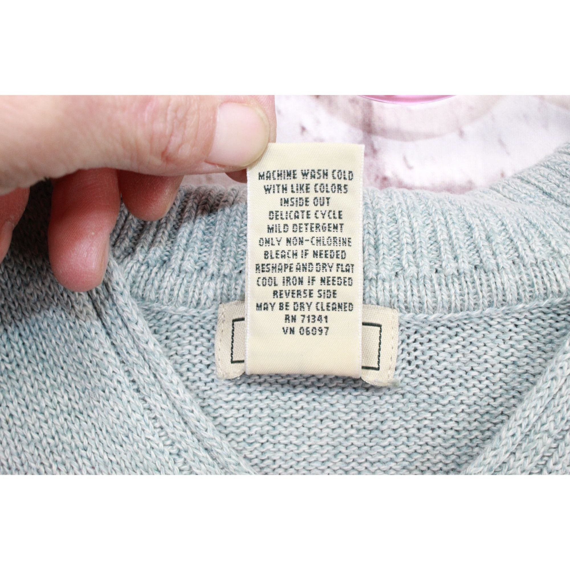 L.L. Bean LL Bean Women's Mint Green Cotton Blend Pullover Sweater Size S / US 4 / IT 40 - 8 Thumbnail