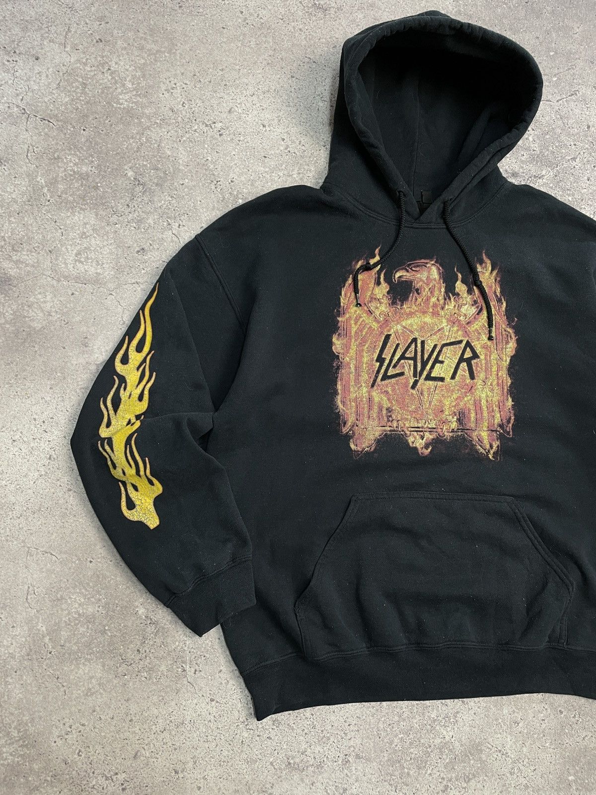 Band Tees Vintage Slayer Boxy Fit Hoodie 00s Rock Tribal Affliction Size US L / EU 52-54 / 3 - 3 Thumbnail