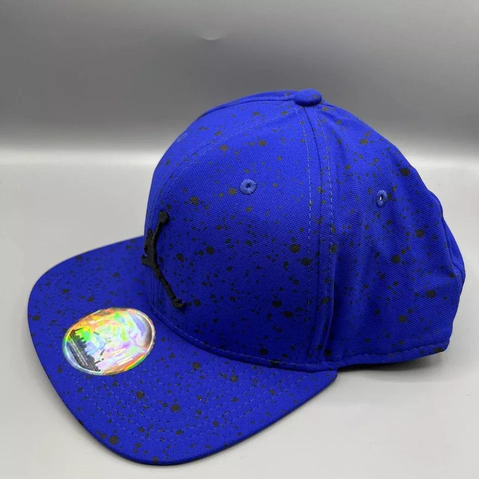 Jordan Brand Air Jordan Hat Men Blue Speckled Print Jumpman Snap Back Cap Size ONE SIZE - 2 Thumbnail