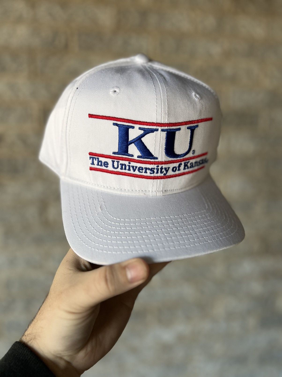 Sports Specialties × Vintage Vintage 90’s Kansas Jayhawks NCAA SnapBack Hat Size ONE SIZE - 1 Thumbnail
