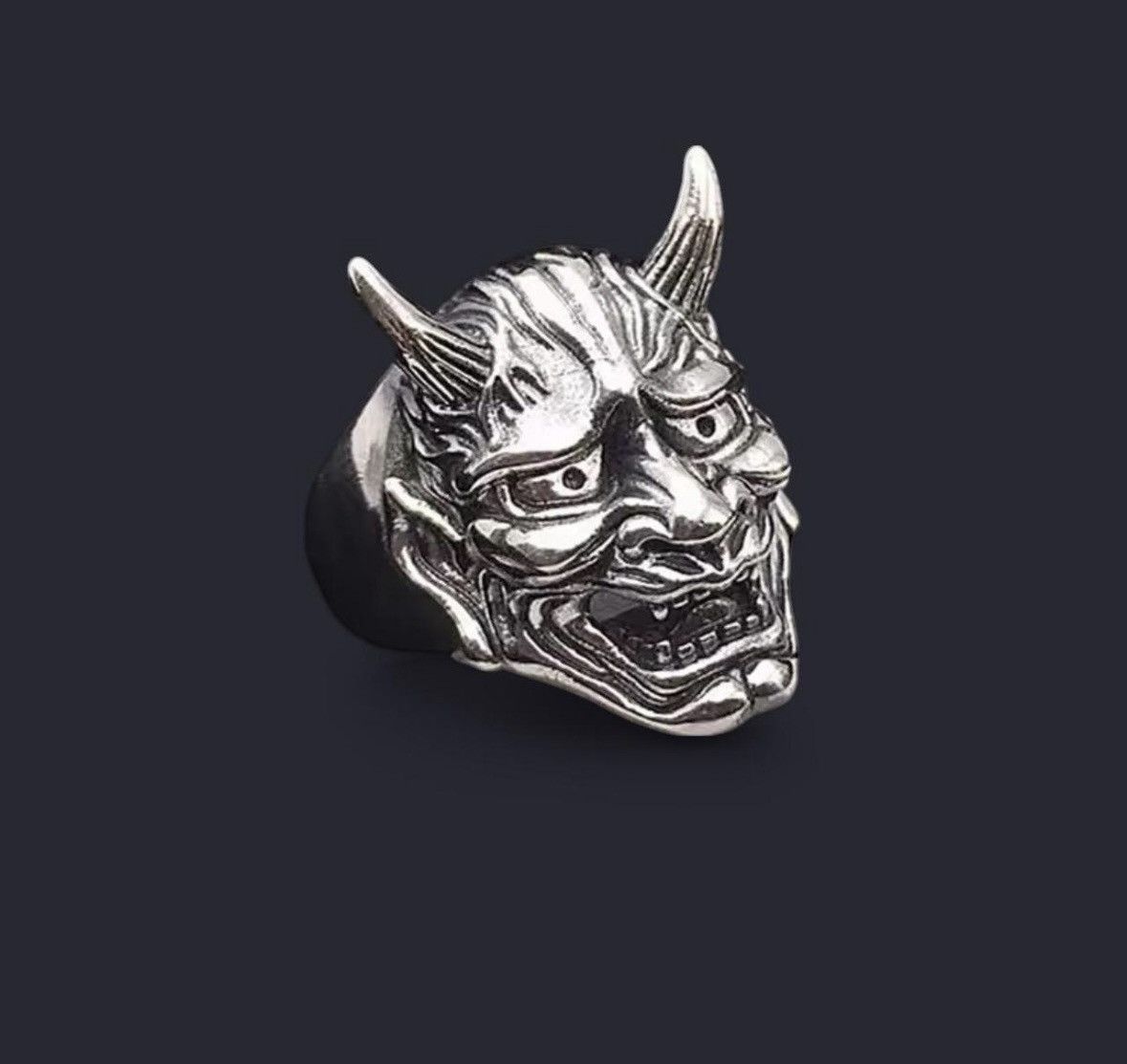 Other Japanese mask ring 👺 Size ONE SIZE - 4 Thumbnail