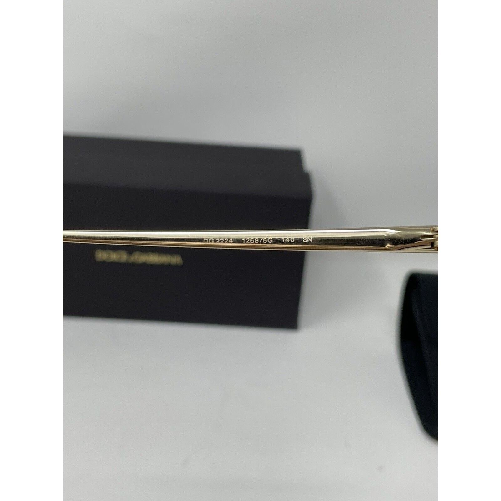 Dolce & Gabbana DOLCE & GABBANA DG2224 Cat Eye Sunglasses | 12688G-GOLD/BLAC Size ONE SIZE - 10 Thumbnail