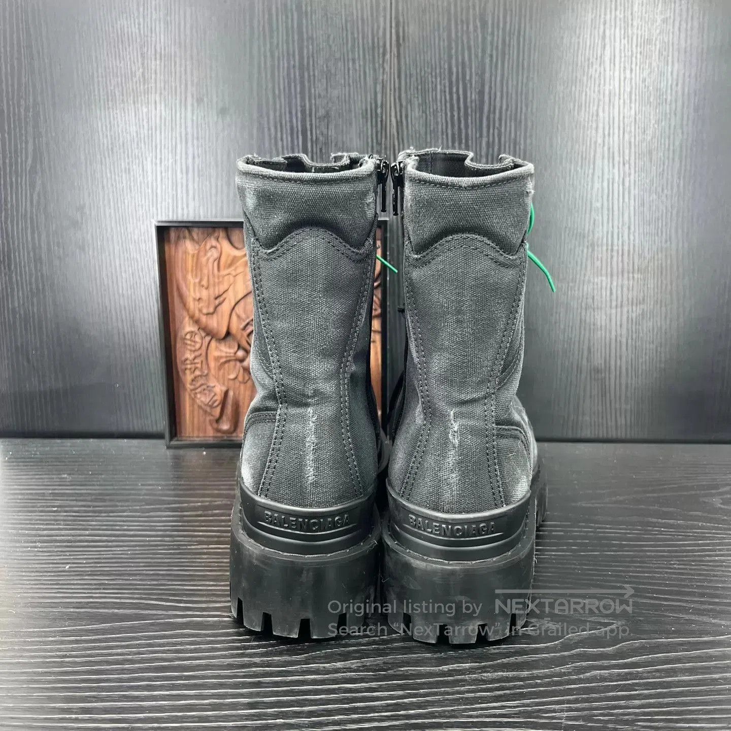 Balenciaga Black Chunky-Sole Lace-Up Boots. Size US 10 / EU 43 - 5 Thumbnail