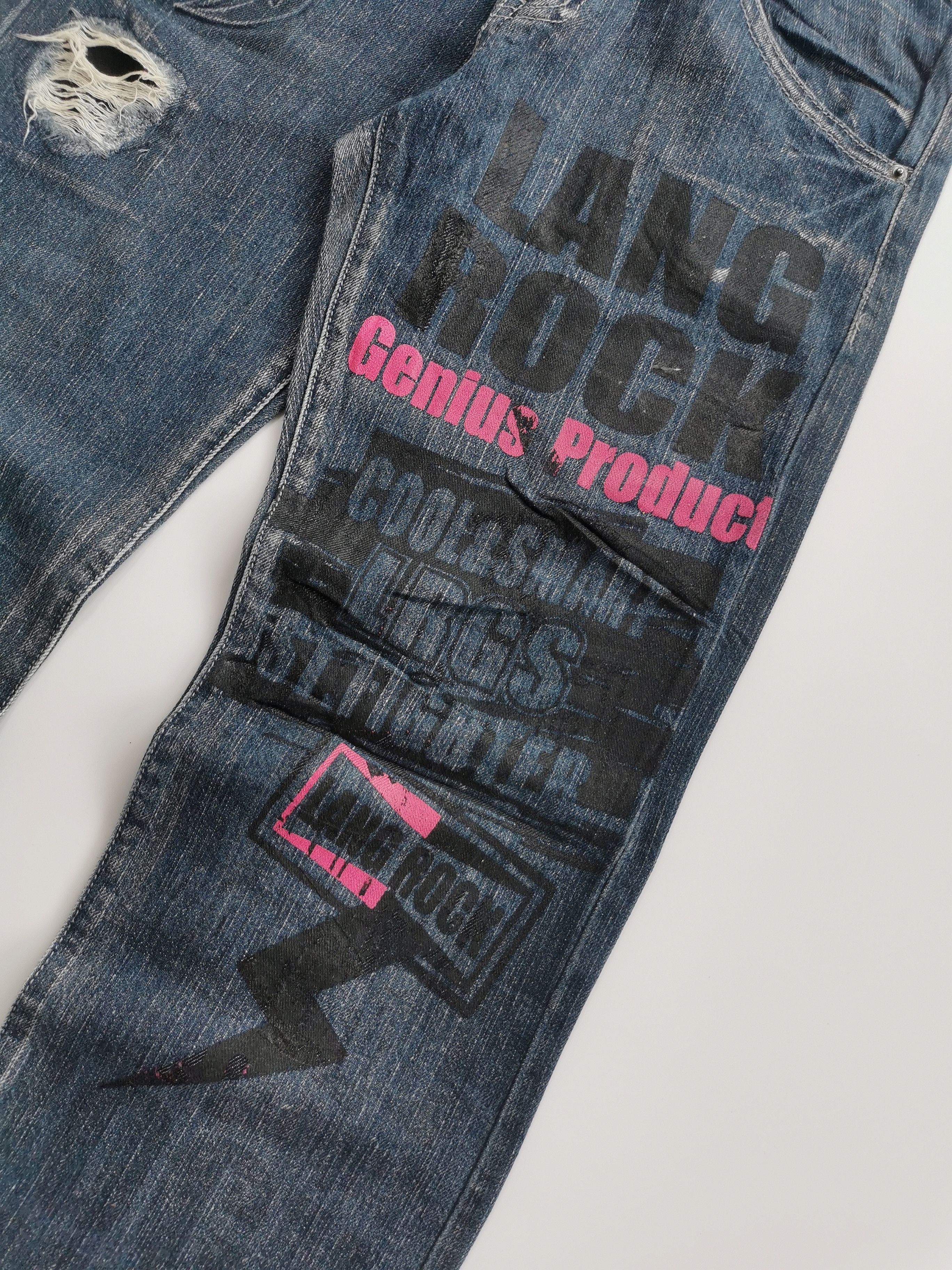 Yasuyuki Ishii Vintage Japanese Punk Distressed Denim Jeans Size US 31 - 3 Thumbnail