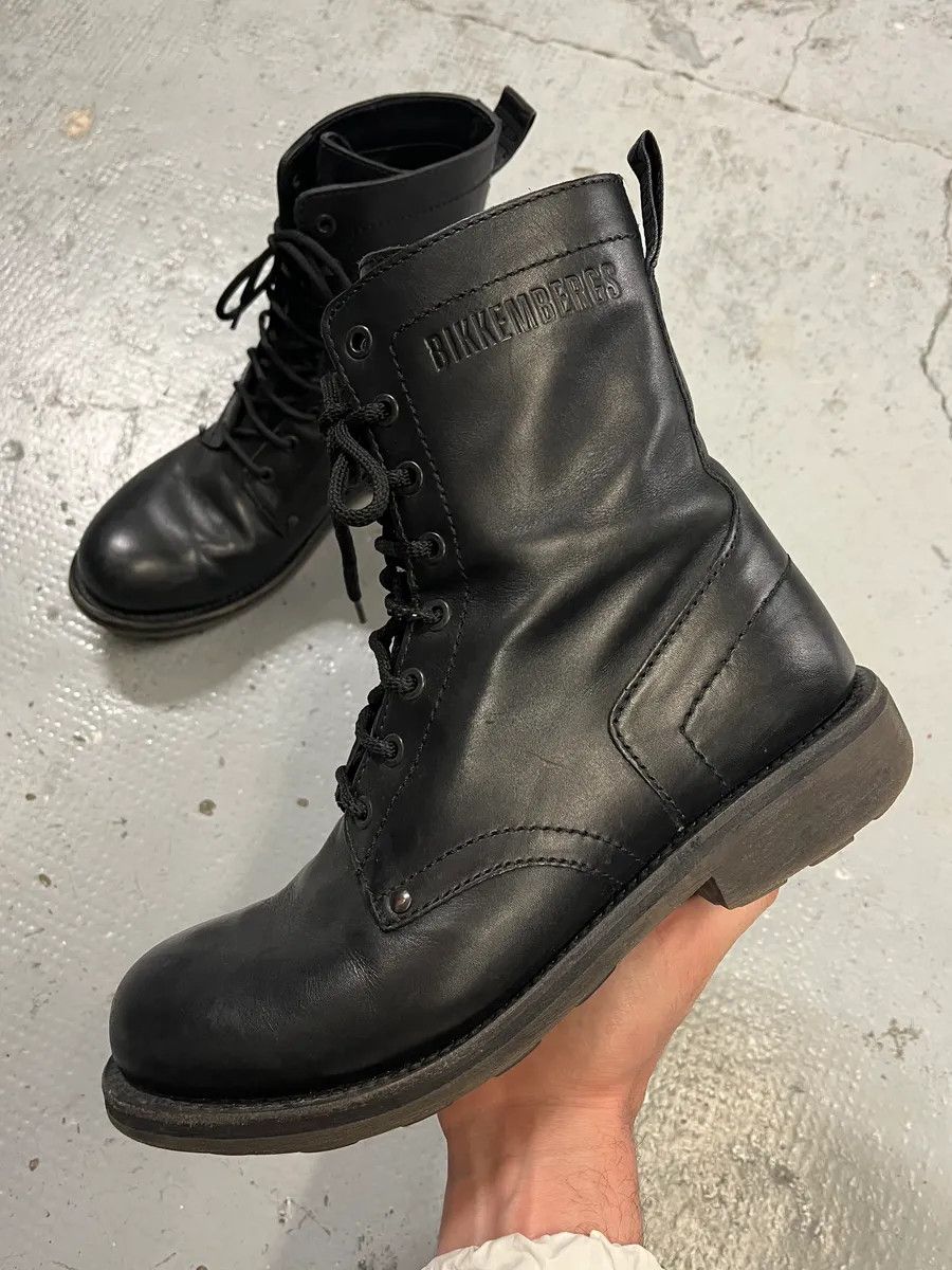 Dirk Bikkembergs 2000s Bikkembergs Black Leather Lace Up Boots Size US 7 / EU 40 - 1 Thumbnail
