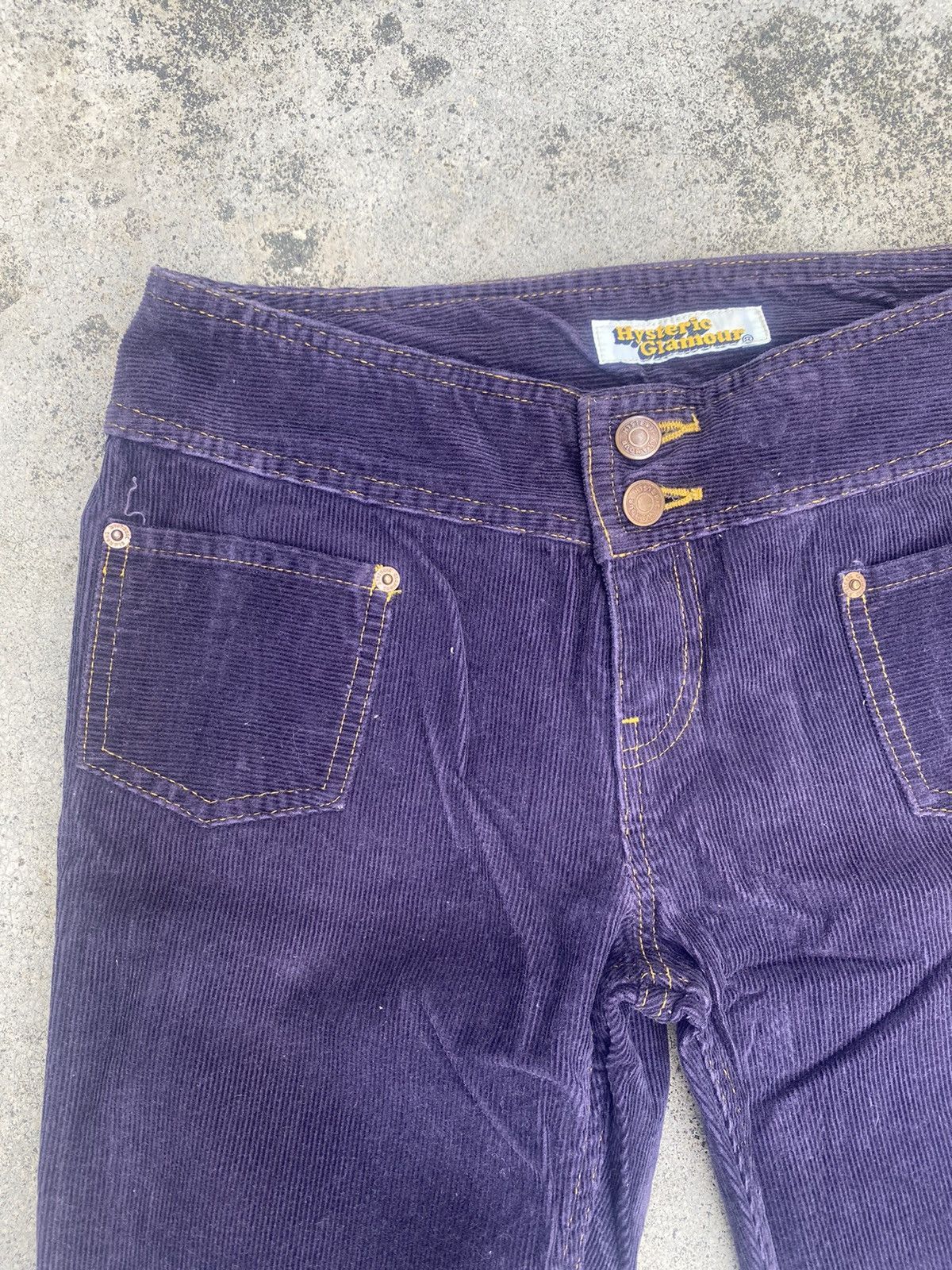Designer × Hysteric Glamour × Japanese Brand Flare Hysteric Glamour Corduroy Low Rise Bush Pants Size US 27 - 6 Thumbnail