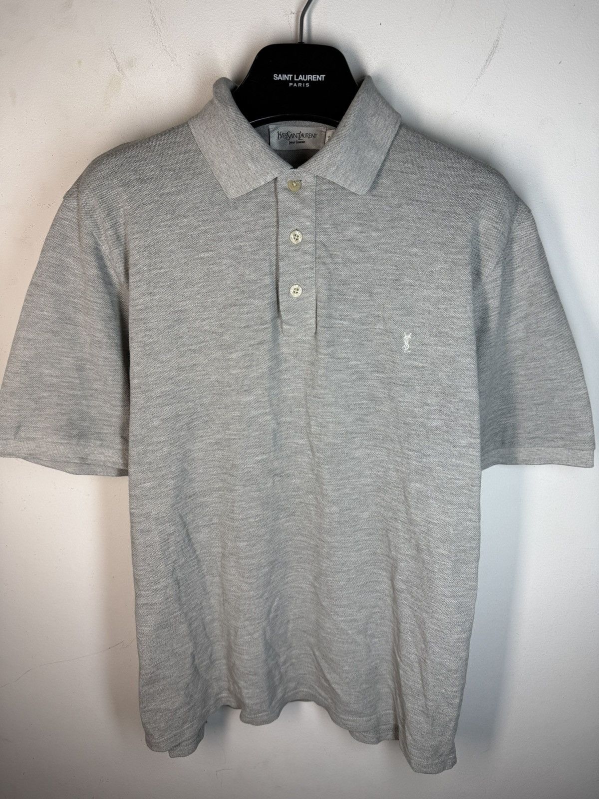 Yves Saint Laurent Grey YSL Polo Shirt Summer YSL T-shirt YSL Shirt Size US S / EU 44-46 / 1 - 2 Thumbnail