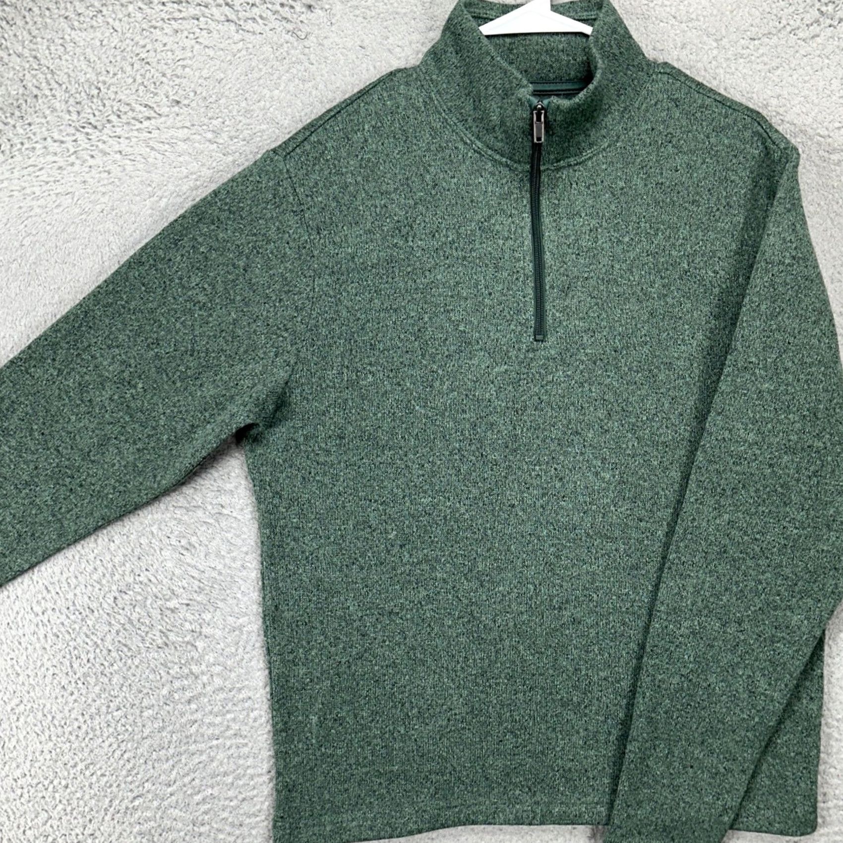 Old Navy Old Navy Mens Fleece Sweater Pullover 1/4 Zip Long Sleeve Green M Men Christmas Winter Mock Neck Size US M / EU 48-50 / 2 - 2 Thumbnail