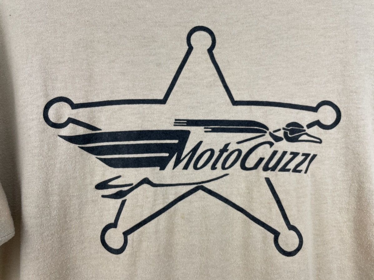Vintage Vintage 80s Moto Guzzi motorcycle brand t shirt Size US XL / EU 56 / 4 - 4 Thumbnail