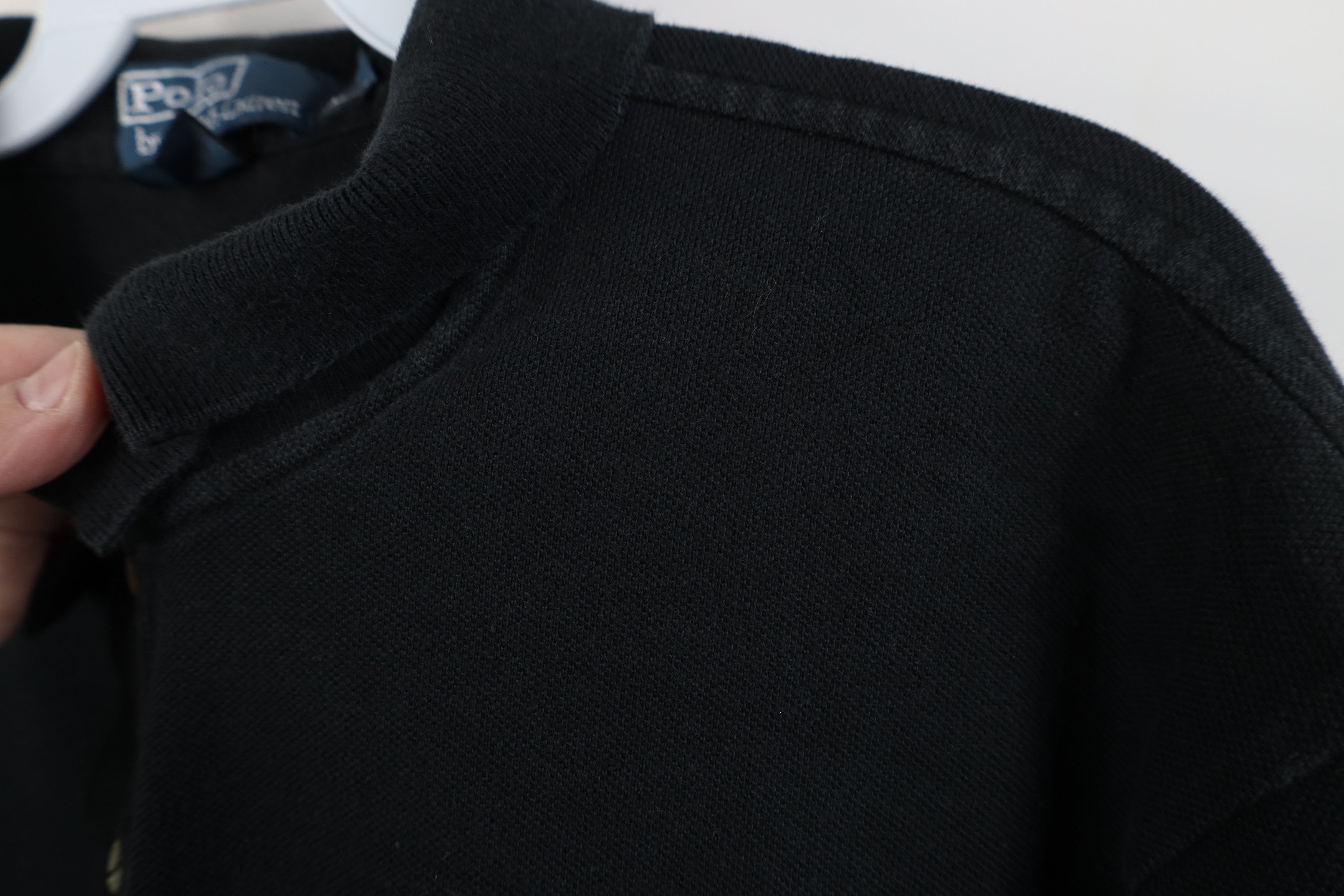 Ralph Lauren Vintage 90s Ralph Lauren Pique Cotton Golf Polo Shirt Black Size US XXL / EU 58 / 5 - 6 Thumbnail