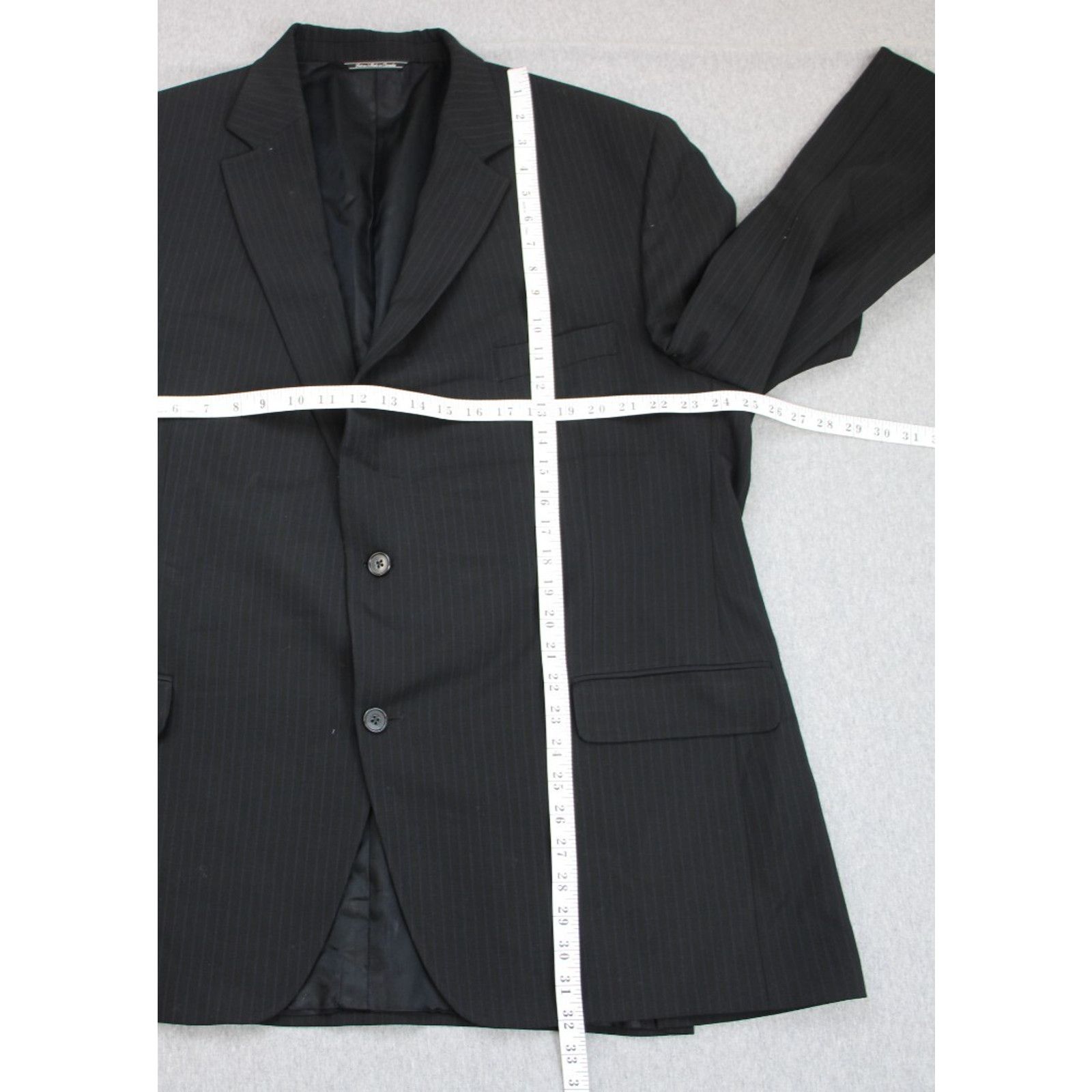 Jack Victor Blazer Men 50R Black Notch Lapel Single Breasted