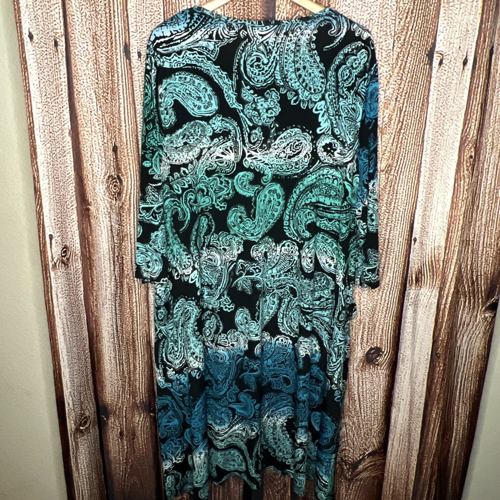 Avenue Women's Avenue Maxi Dress Plus Size 26/28 Black Blue Size 4XL / US 24-26 - 3 Thumbnail