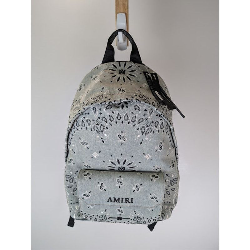 Amiri o1rshd1 Size: OS / Bandana Denim Backpack in Clay Indigo Size ONE SIZE - 5 Thumbnail