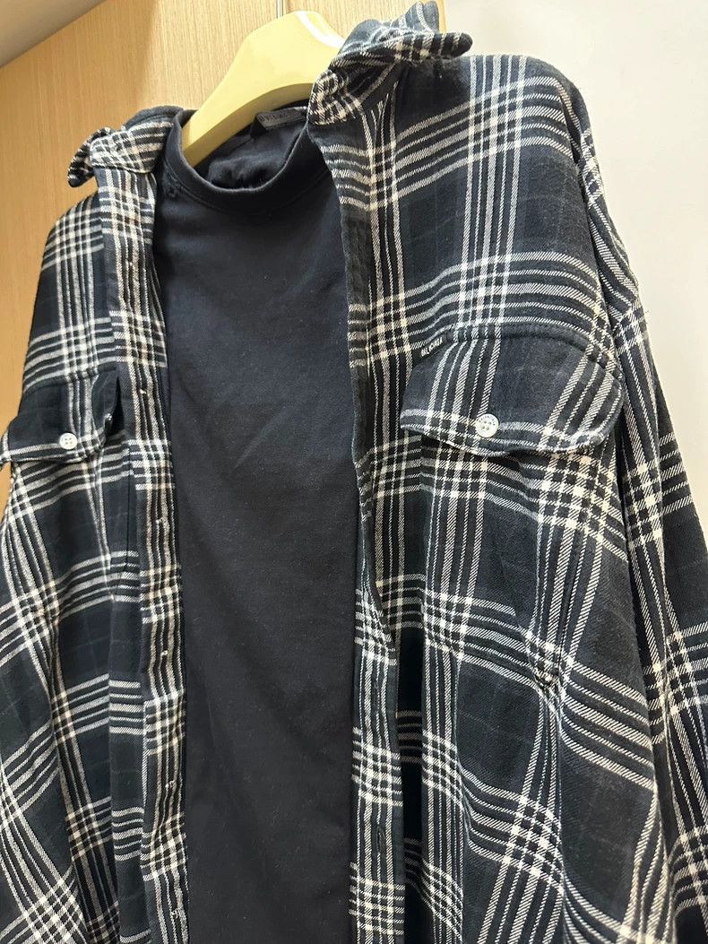 Balenciaga Balenciaga Fake Two-Piece Plaid Long Sleeve Shirt Size US S / EU 44-46 / 1 - 2 Thumbnail