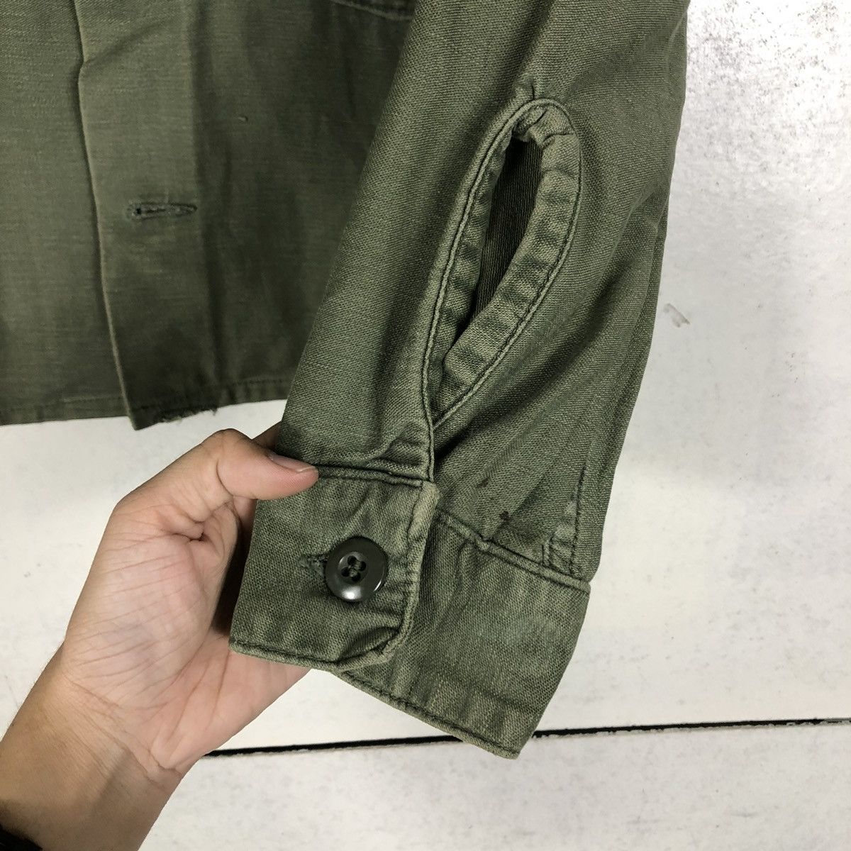 Vintage 📌TRUE VINTAGE 60s OG-07 SHIRT JACKET CHORE MILITARY US ARMY Size US M / EU 48-50 / 2 - 16 Thumbnail