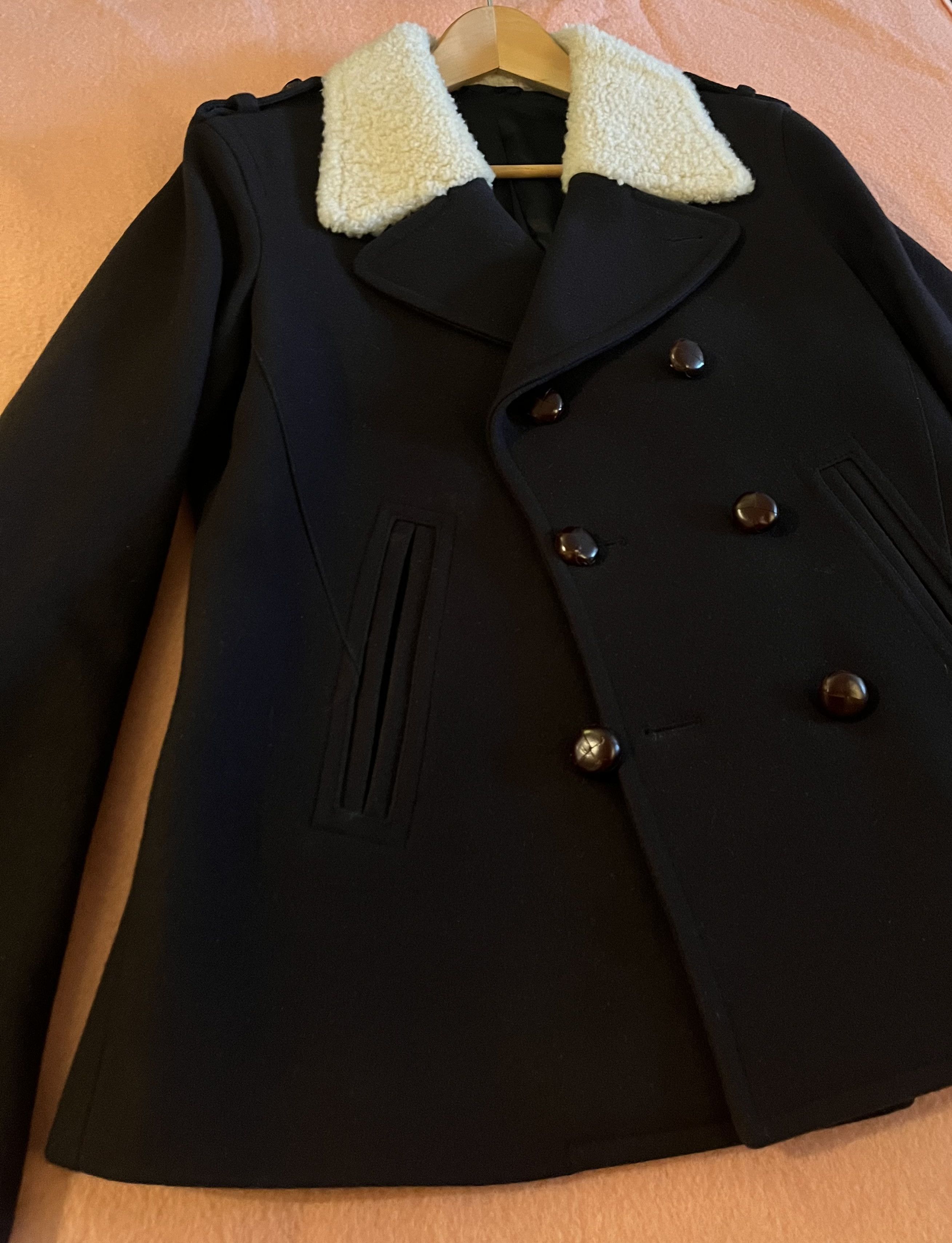 Neil Barrett LAST DROP $1985 Neil Barrett Wool Peacoat Shearling Collar Size US S / EU 44-46 / 1 - 4 Thumbnail