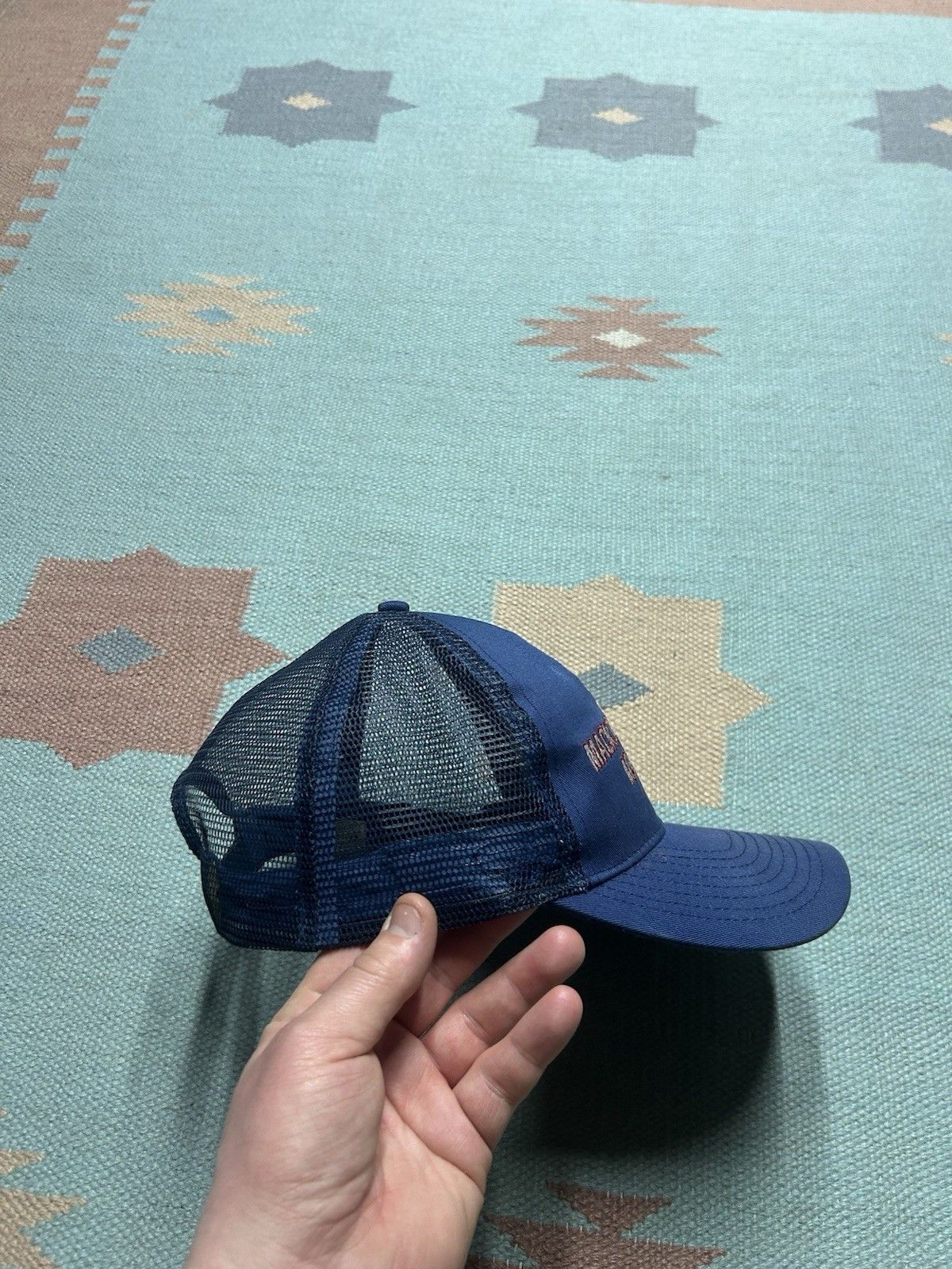 Vintage Vtg SnapBack hat Mackinac island Michigan embroidered blue Size ONE SIZE - 8 Thumbnail