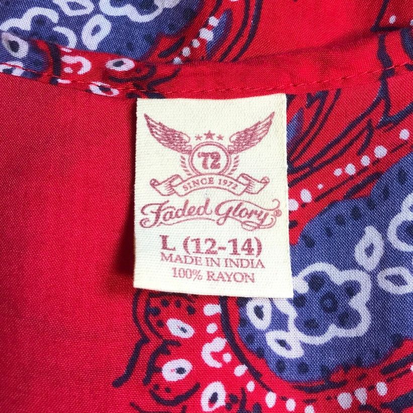 Faded Glory Gaded Glory Paisley V-neck Sleeveless Blouse L Size L / US 10 / IT 46 - 3 Thumbnail