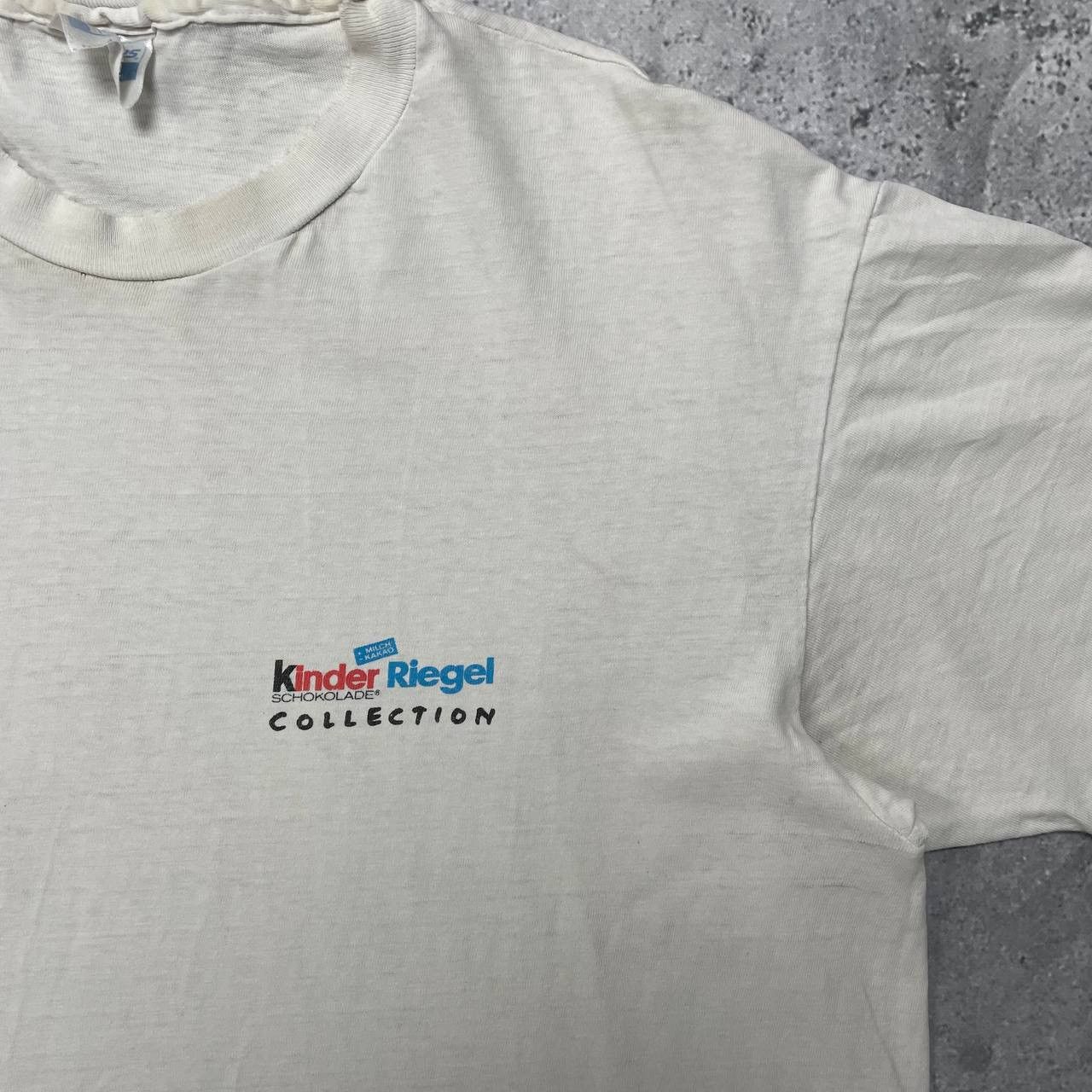 Vintage Vintage 90s Kinder Chocolate Collection Thrashed T Shirt Size US XL / EU 56 / 4 - 8 Thumbnail