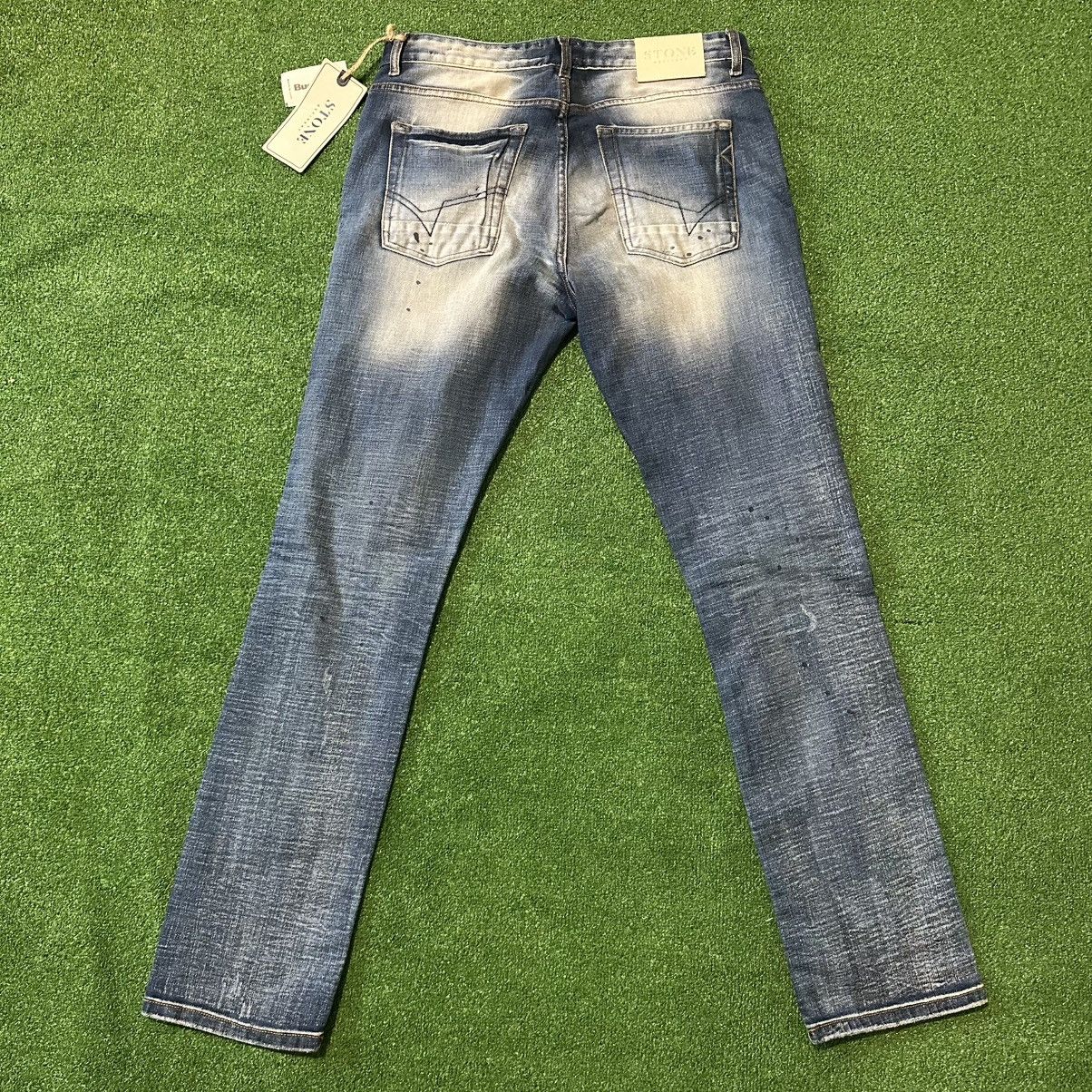 Other Stone Refinery Slim Straight The Clyde Distressed Jeans Size US 33 - 9 Thumbnail
