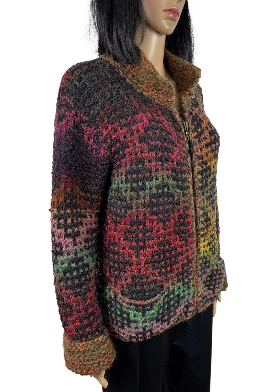 Other Edel Macbride Donegal Knit Cardigan Wool Silk Ireland Size XL / US 12-14 / IT 48-50 - 3 Thumbnail