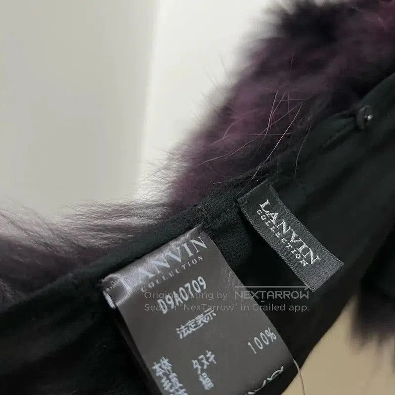 Lanvin Purple Rabbit Fur Cardigan for Women .