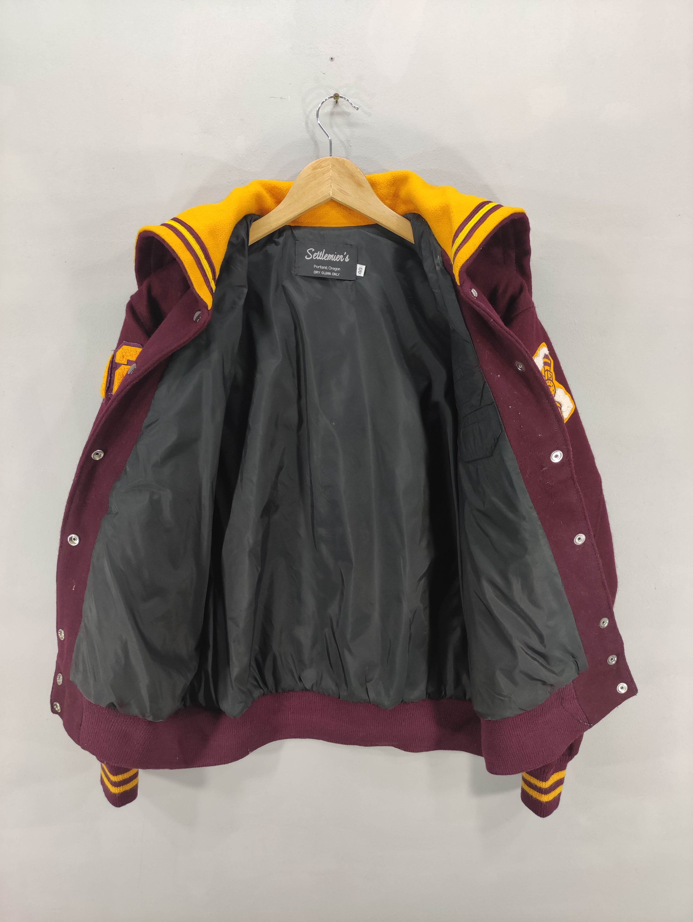 Vintage Vintage Varsity Jacket Settlemien Wool Snap Button Size US L / EU 52-54 / 3 - 4 Thumbnail