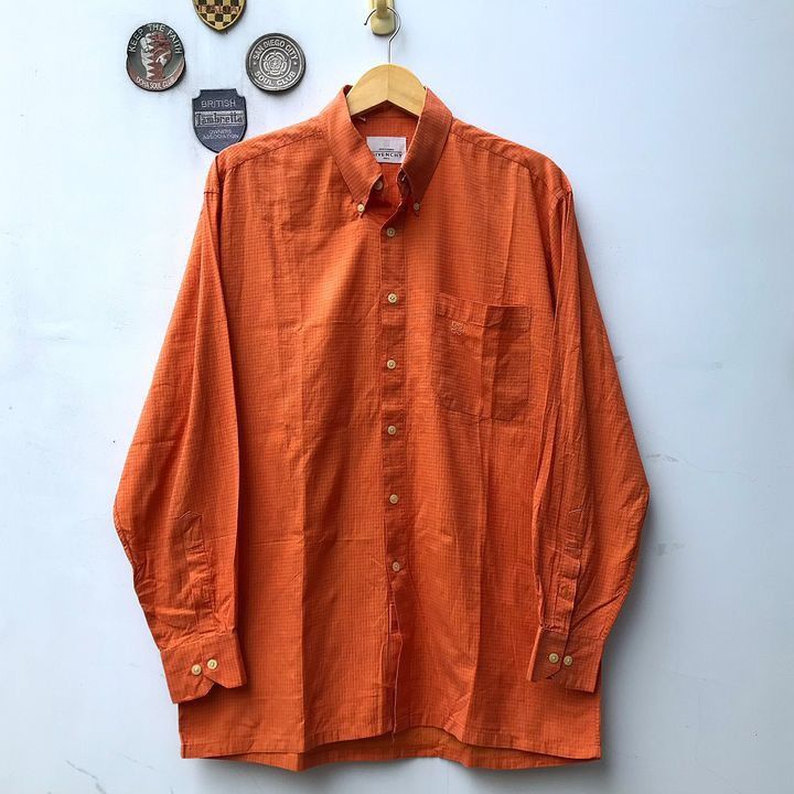 Givenchy × Vintage Givenchy Gentleman Button down Shirt Orange 100 % Baumwolle Size US L / EU 52-54 / 3 - 2 Thumbnail