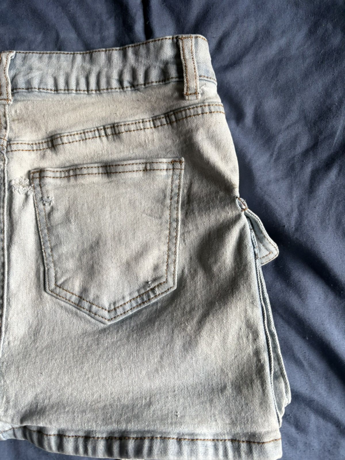 Other BBJ Los Angeles DenimSkirt Light Blue Strap Button Women's S Size 26" / US 2 / IT 38 - 8 Thumbnail