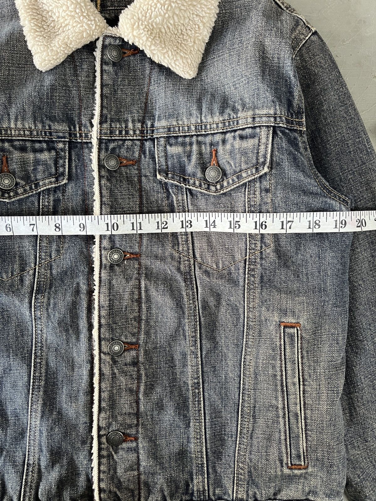 Gap Vintage Gap Shearling Sherpa Denim Trucker Jacket Size US S / EU 44-46 / 1 - 4 Thumbnail