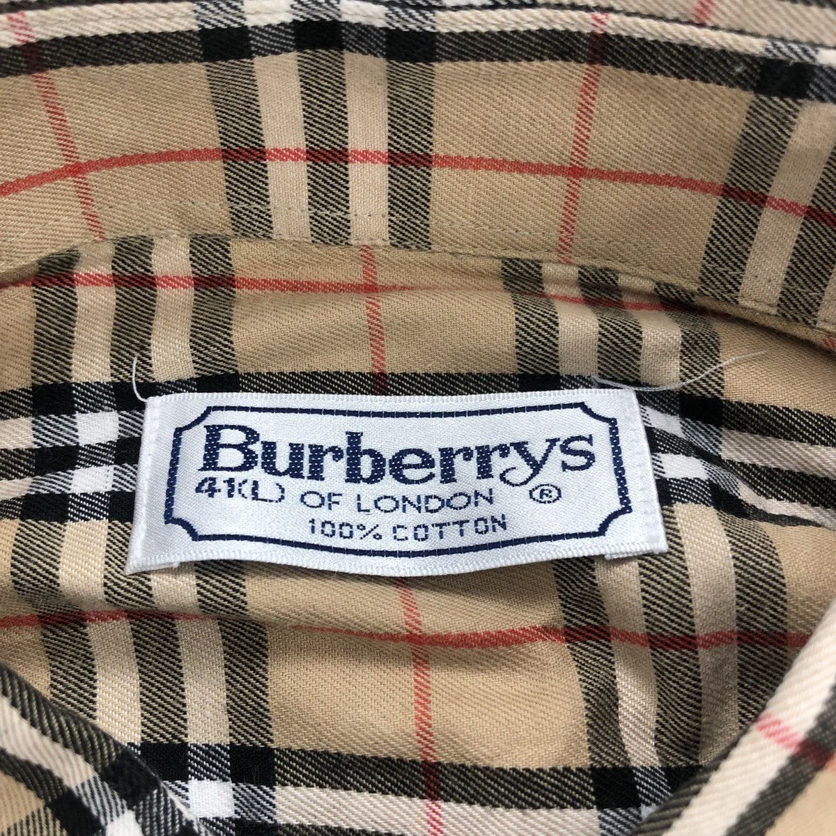 Burberry Vintage Burberrys Nova Check Plaid Iconic Long Shirt Size US XL / EU 56 / 4 - 5 Thumbnail