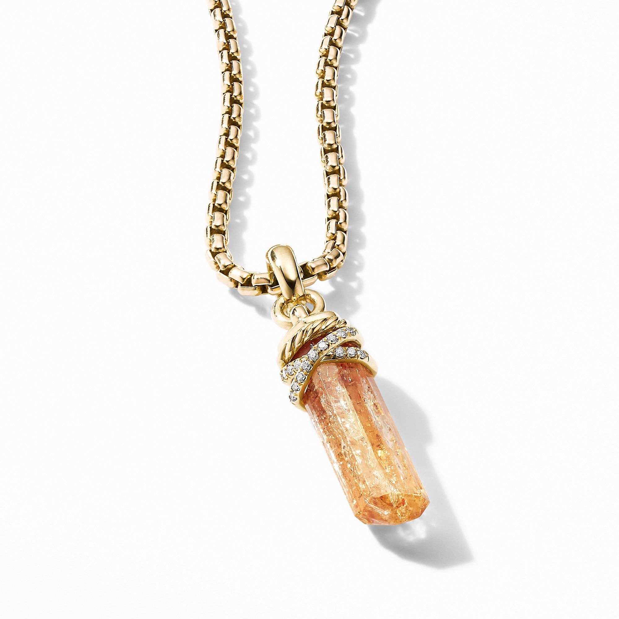 David Yurman o1w1db10325 Crystal Wrapped Topaz Yellow Gold and Diamonds Size ONE SIZE - 2 Thumbnail