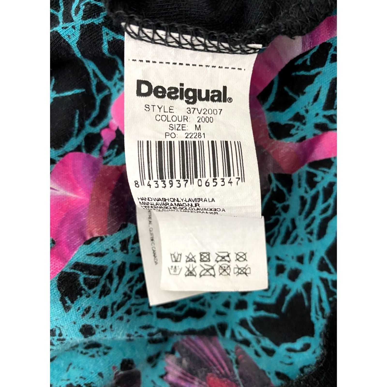 Desigual Desigual Dress Womens M Multicoloured Round Neck 37V2007 Size M / US 6-8 / IT 42-44 - 6 Thumbnail