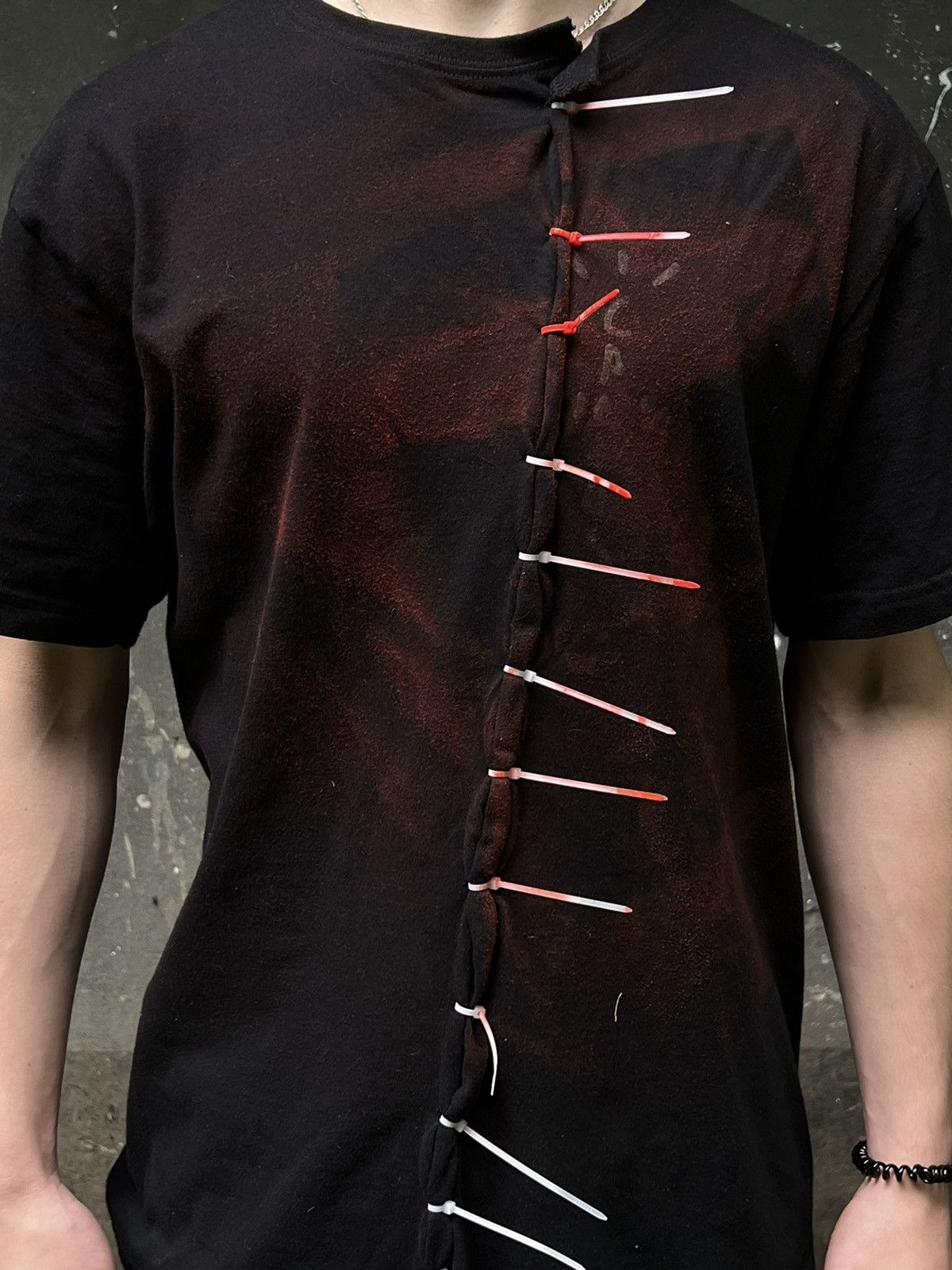 Japanese Brand Custom Black Sewn Up Jesus T-Shirt Japan Style Design RARE Size US M / EU 48-50 / 2 - 2 Thumbnail