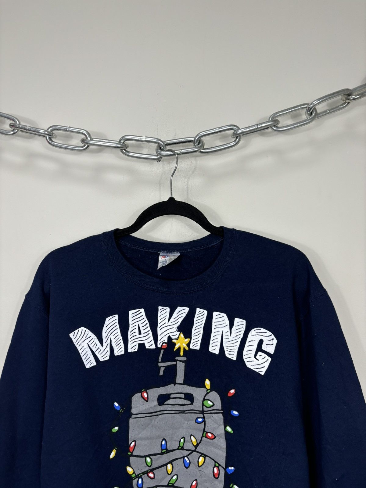 Jerzees × Vintage Vintage Jerzees 90s USA Big Christmas Logo Sweatshirt Size US S / EU 44-46 / 1 - 3 Thumbnail