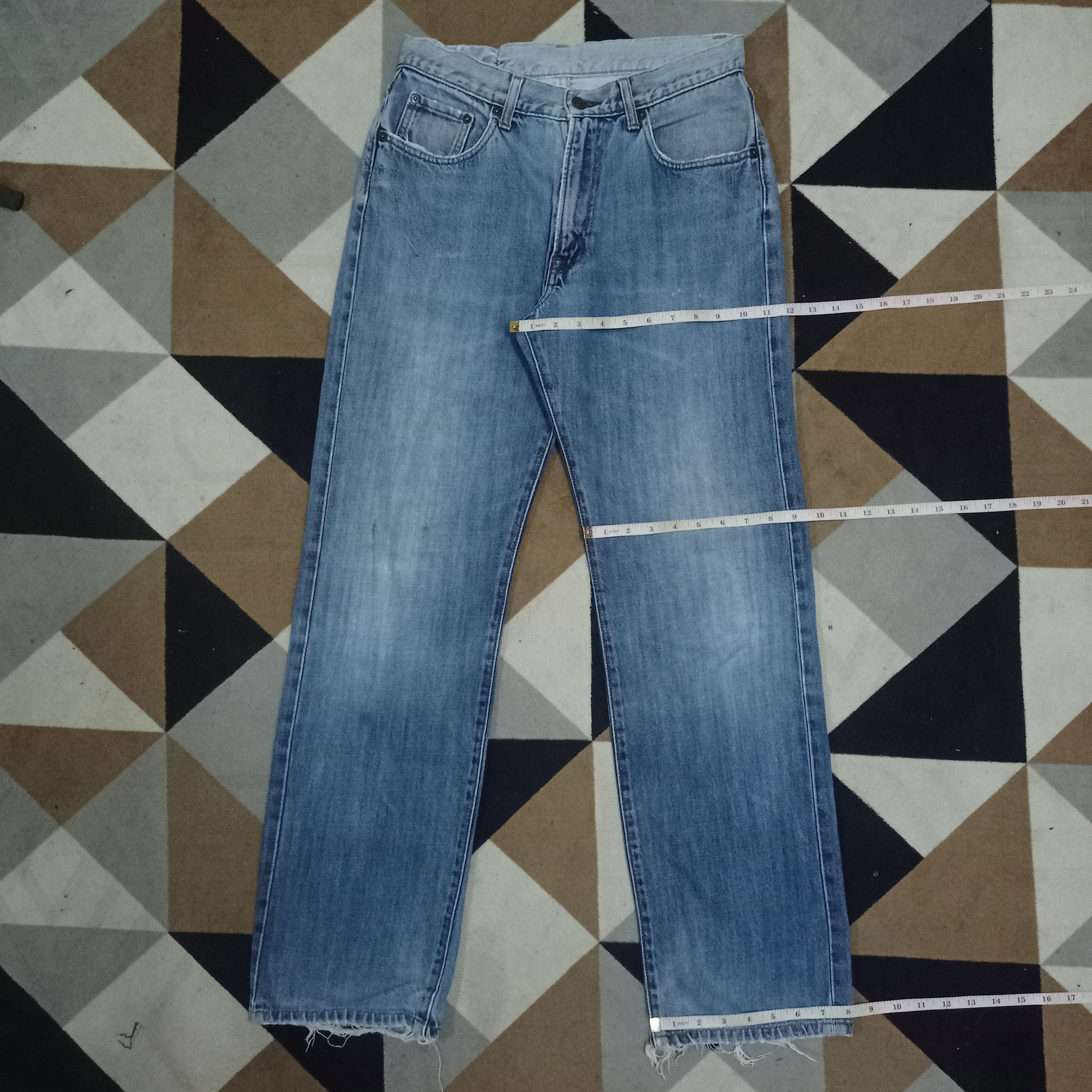 Japanese Brand Vintage Japanese Brand Blue Wash Loose Style Jeans Size US 29 - 11 Thumbnail