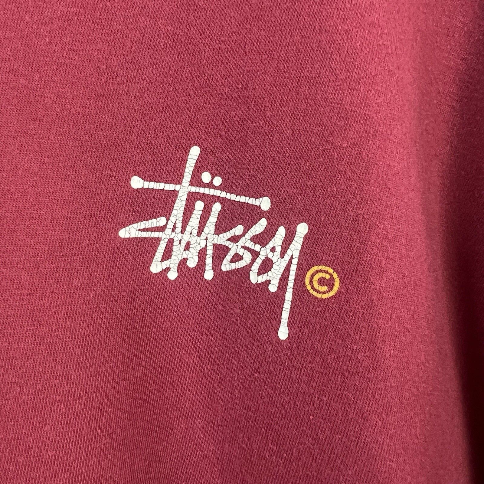 Stussy Stussy Longsleeve Men's Size L Red Cotton Big Logo Size US L / EU 52-54 / 3 - 8 Thumbnail