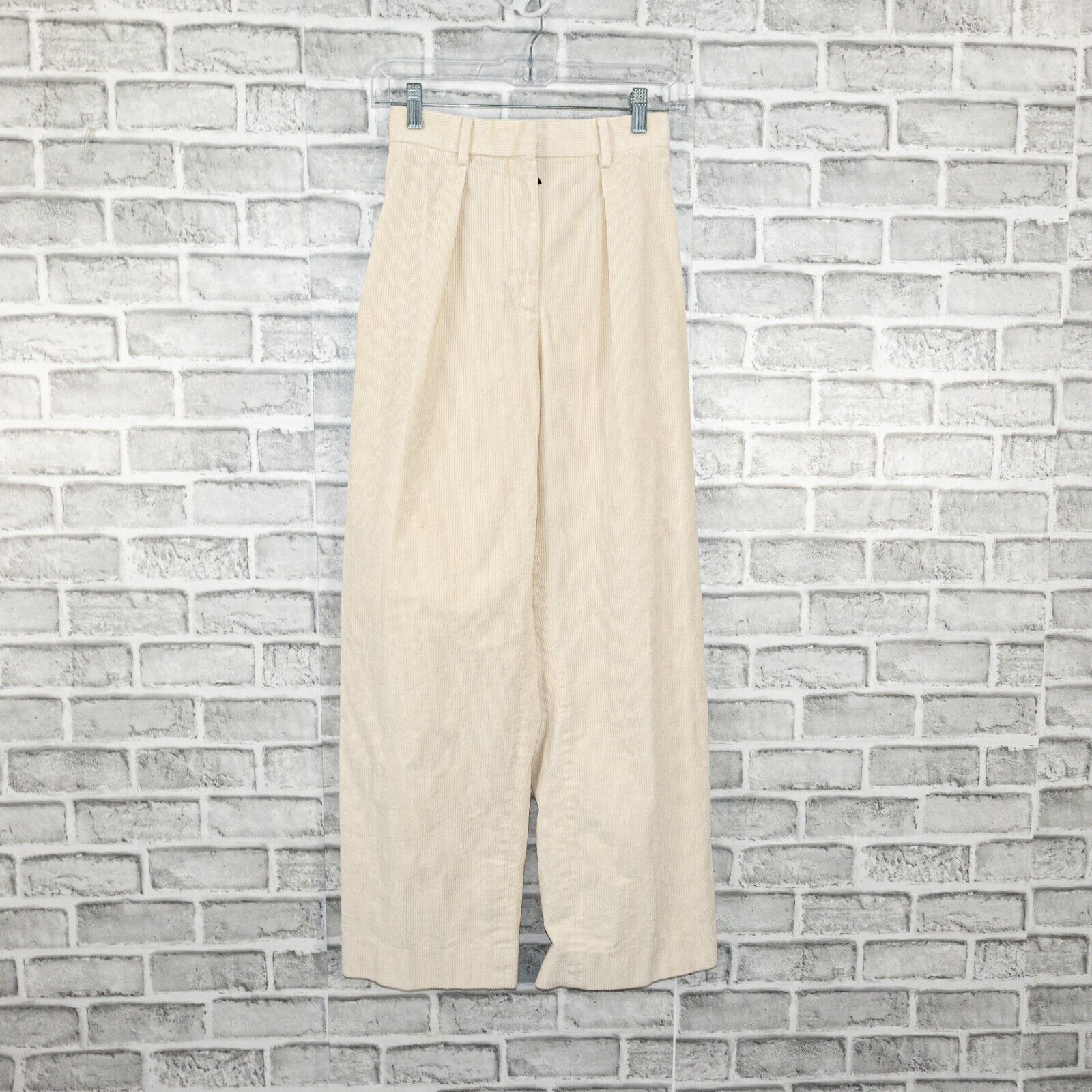 The Kooples The Kooples Pleated Corduroy Ecru Pants Flared leg sz 38 24w Size 26" / US 2 / IT 38 - 6 Thumbnail