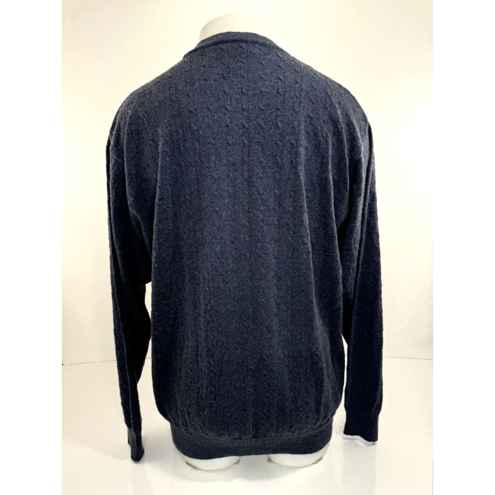 Vintage I LEVRIERI Sweater - Silk Cashmere Mens XXL Blue Pullover Knit 2XL Italy Cashmere / Silk Wool Blend (no) Size US XXL / EU 58 / 5 - 4 Thumbnail