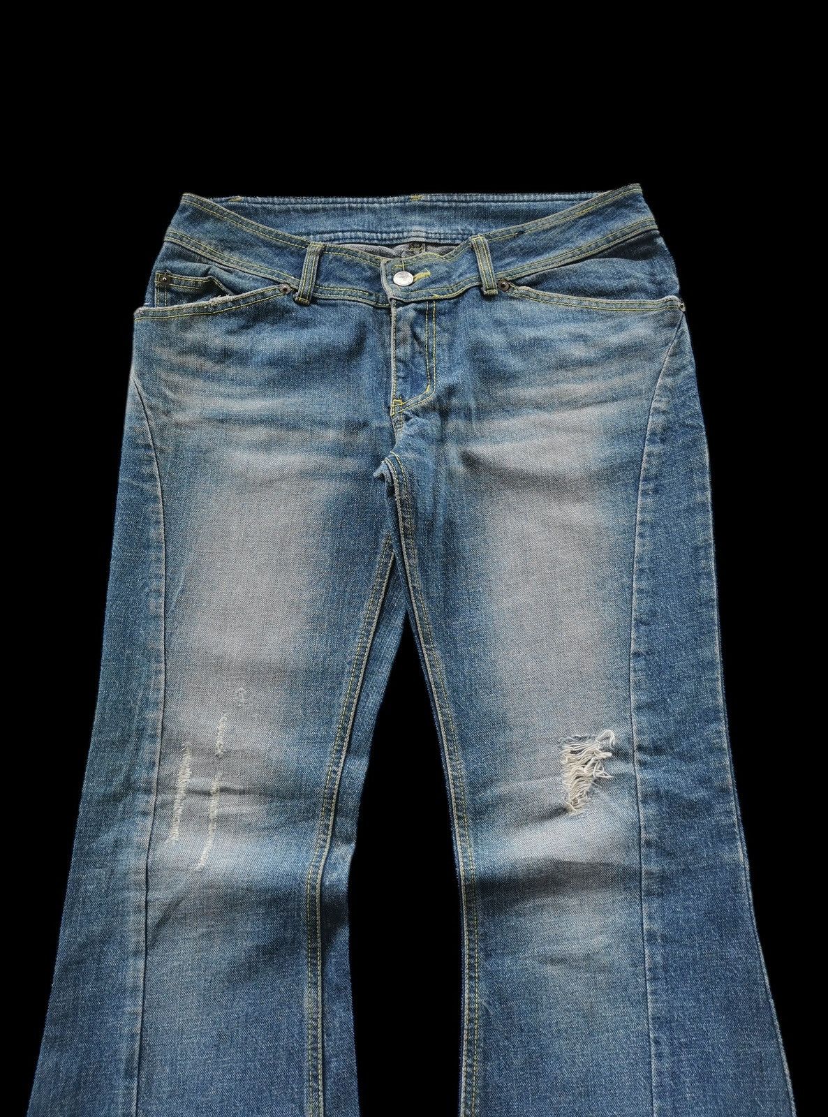 Japanese Brand Y2K Twisted Flare Bootcuts IL Basis Jeans Size 31" - 6 Thumbnail