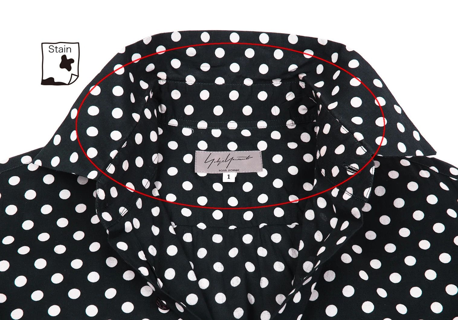 Yohji Yamamoto Yohji Yamamoto Cotton Dot Print Short Sleeve Shirt Size US S / EU 44-46 / 1 - 6 Thumbnail