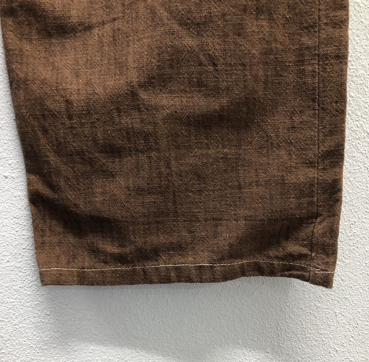 Japanese Brand CNCV concave attempt Brown Distressed Dye Cotton Pant SizeL Size US 35 - 11 Thumbnail