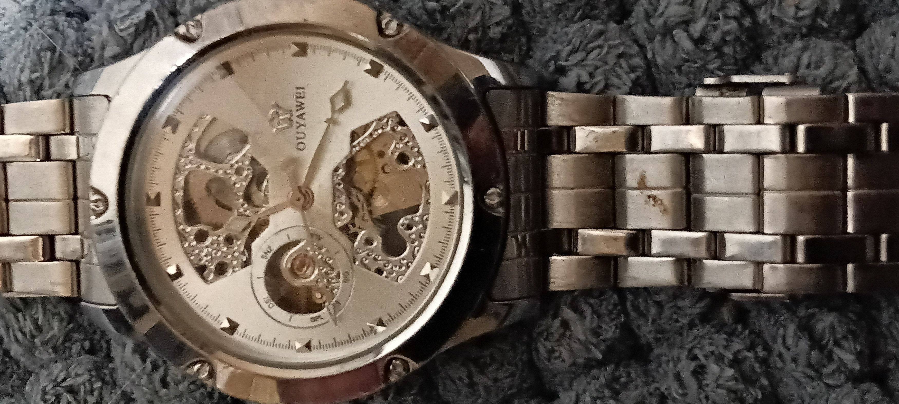 Other OUYAWEI MENS STAINLESS STEEL WIND UP WATCH Size ONE SIZE - 7 Thumbnail