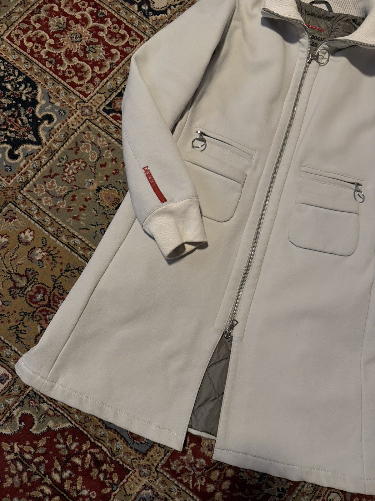Prada Prada Linea Rossa Long Coat Luxury Women’s Streetwear Hype Size L / US 10 / IT 46 - 3 Thumbnail