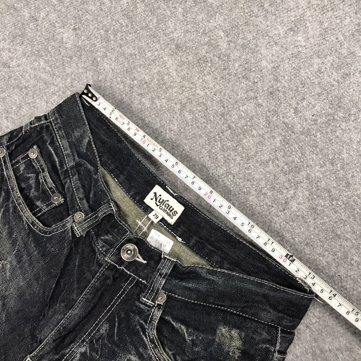 If Six Was Nine FLARE DISTRESSED NYLAUS RUSTY DENIM BOOT CUT PANTS Size US 28 / EU 44 - 16 Thumbnail