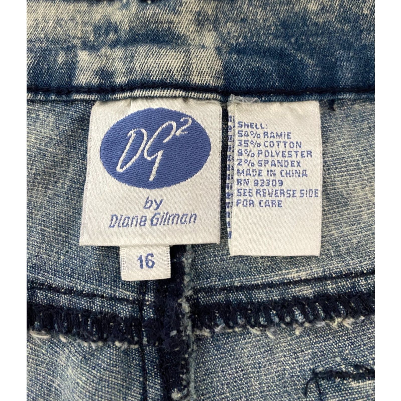 Vintage Diane Gilman Jeans Women’s 16 Blue Denim 5-Pocket Stretch Bootcut N/A Size 24" / US 00 / IT 34 - 5 Thumbnail