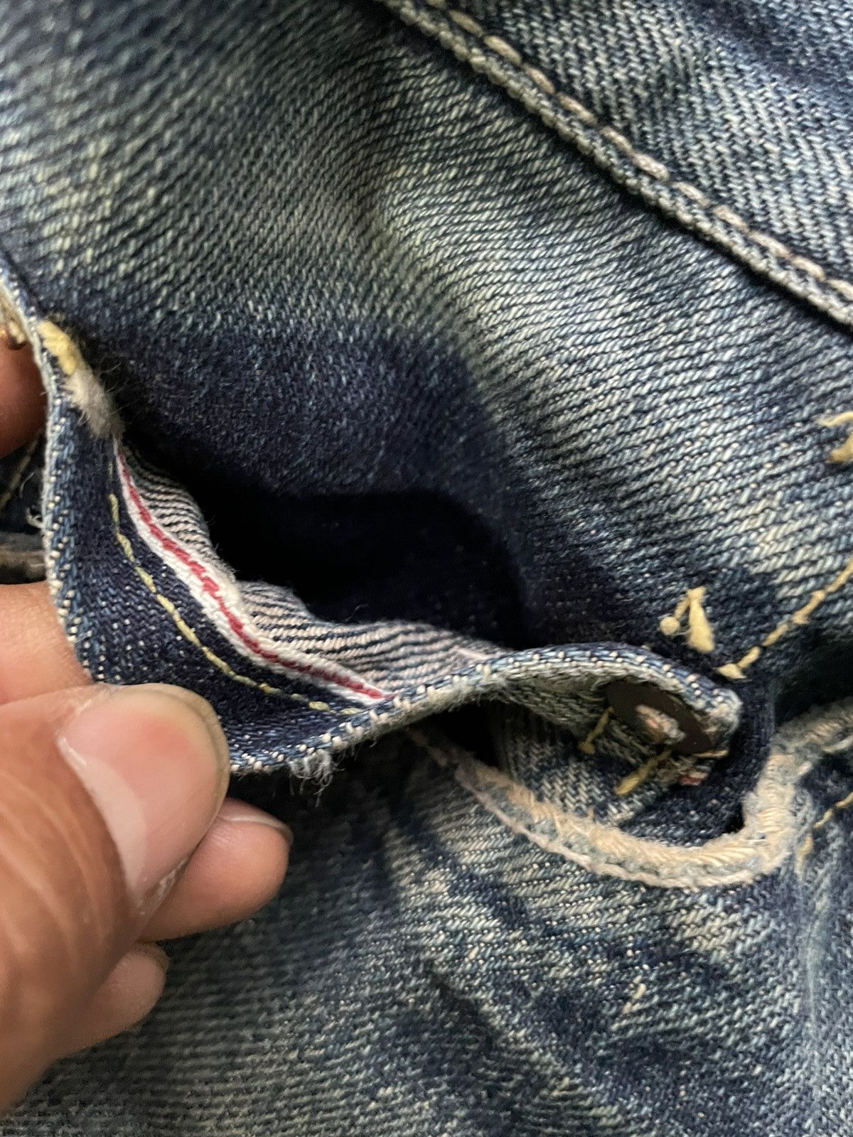 Japanese Brand Subciety Selvedge Distresed Denim Size US 34 / EU 50 - 24 Thumbnail