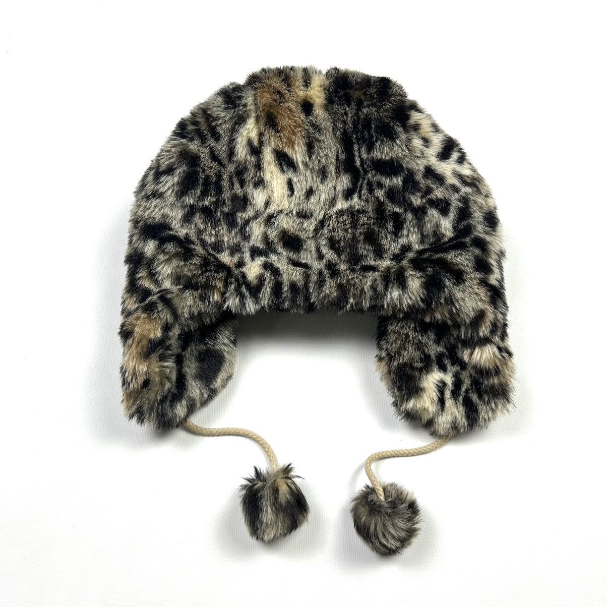 Hysteric Glamour Y2K Panther Faux Fur Ushanka Vintage Fuzzy Warm Trapper Hat Size ONE SIZE - 3 Thumbnail