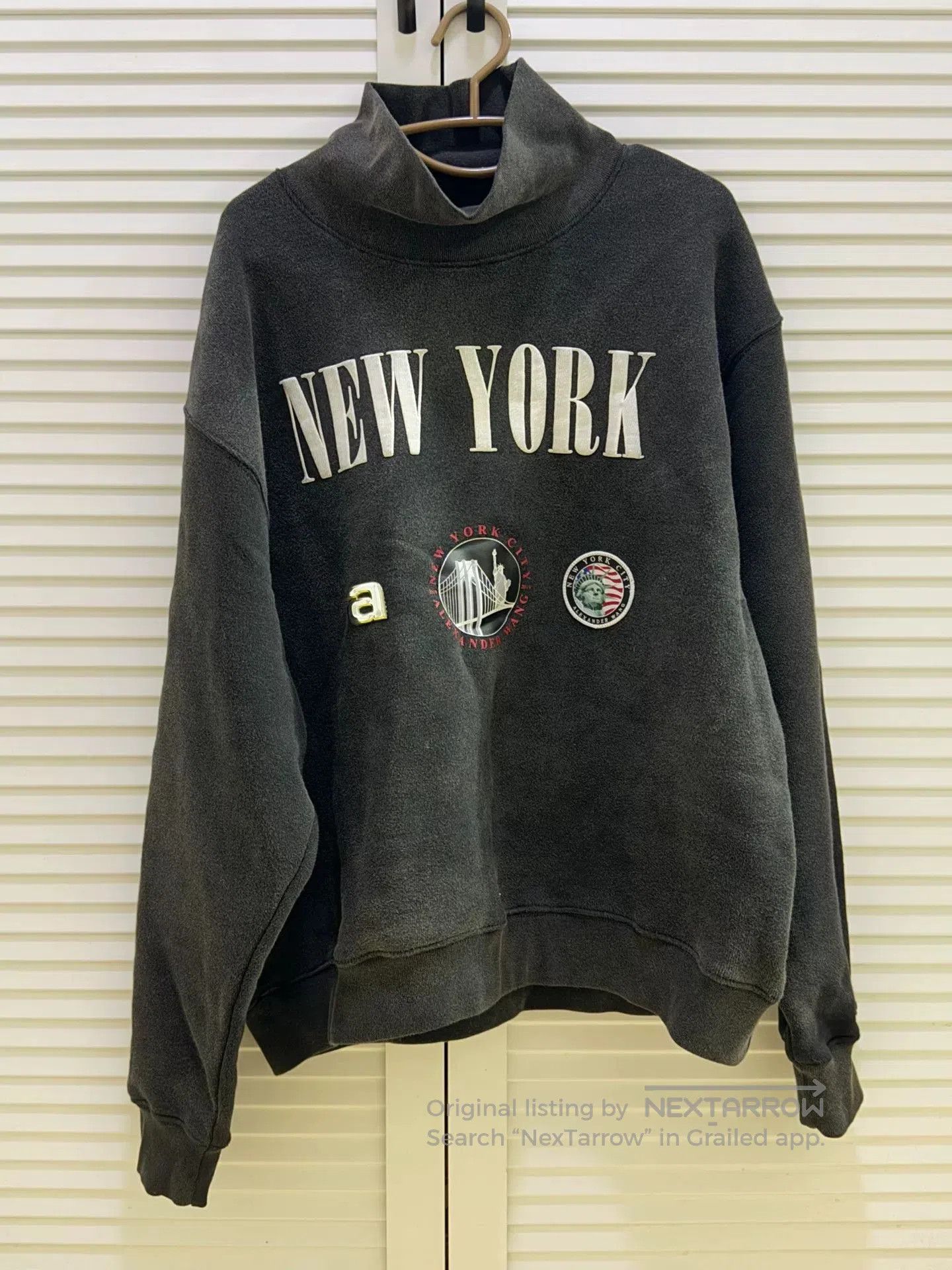 Alexander Wang Alexander Wang Distressed Gray Turtleneck Sweater. Size US L / EU 52-54 / 3 - 1 Thumbnail
